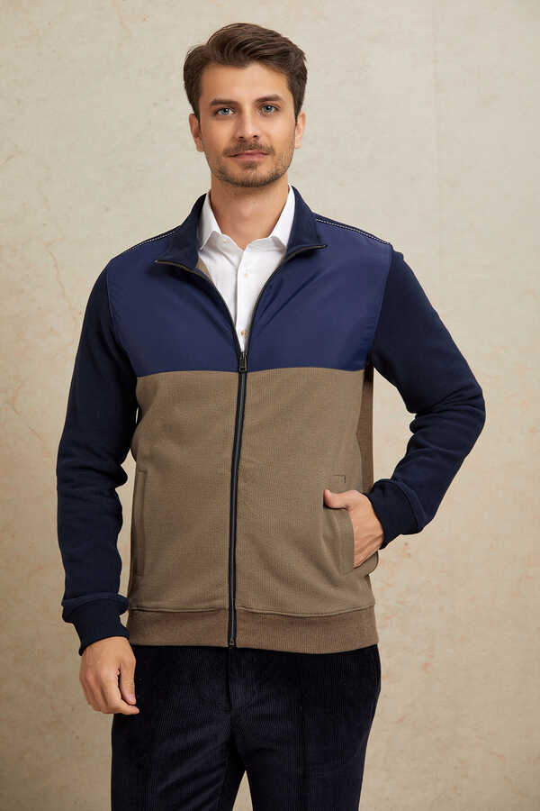 Bej %100 Pamuk Sweatshirt - 1