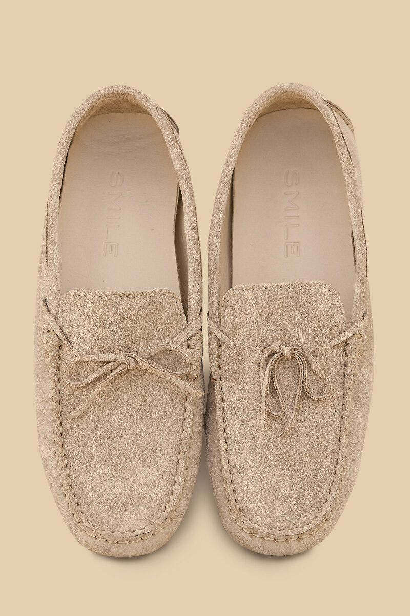 Bej %100 Deri Loafer Ayakkabı (1)