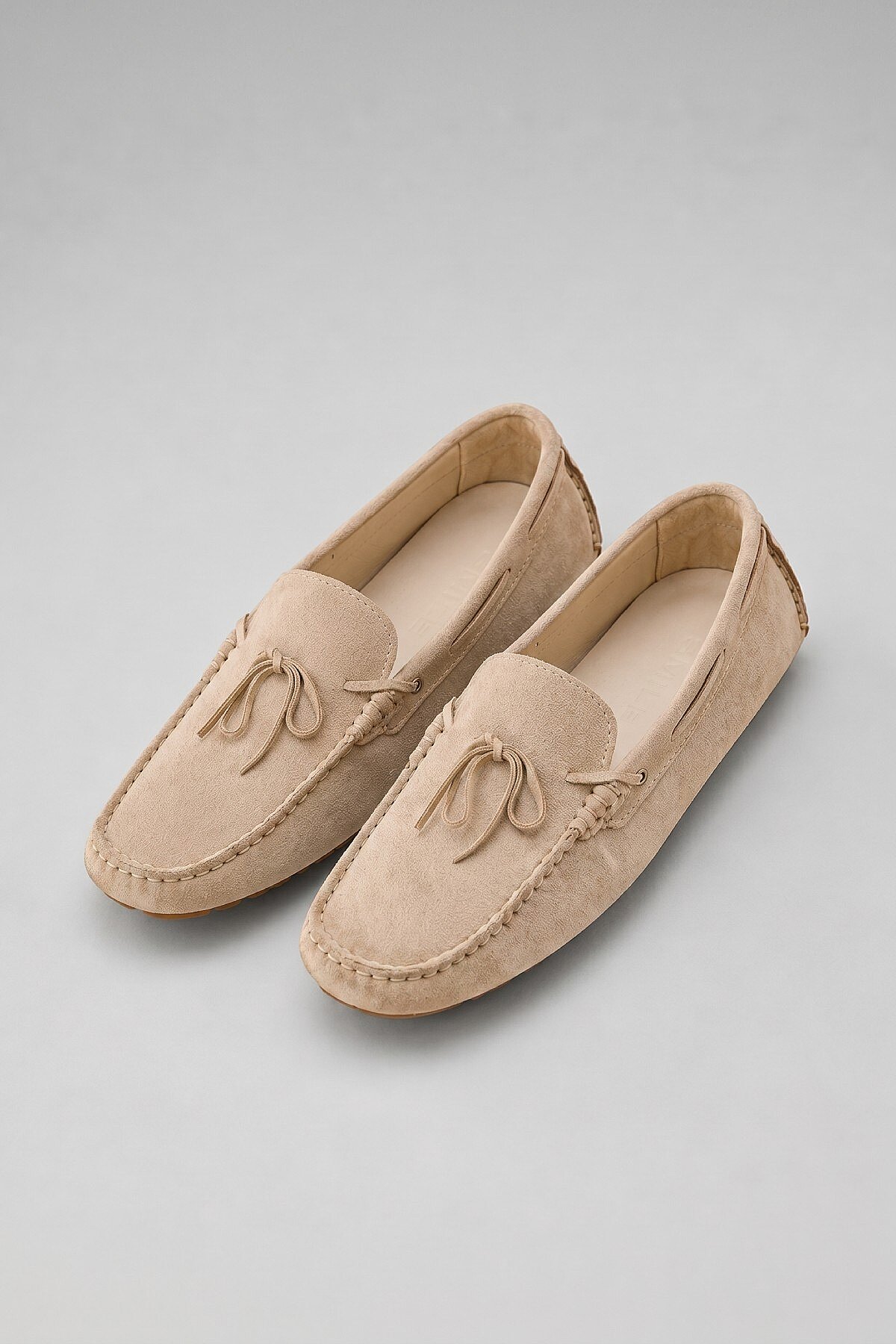Bej %100 Deri Loafer Ayakkabı - 2