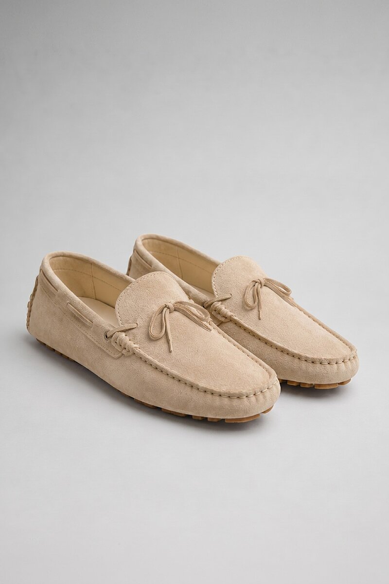 Bej %100 Deri Loafer Ayakkabı - 4