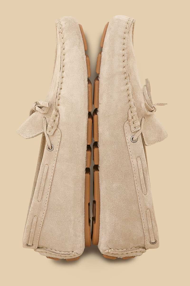 Bej %100 Deri Loafer Ayakkabı - 3