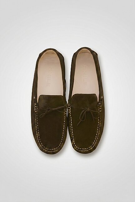 Haki %100 Deri Loafer Ayakkabı - 3