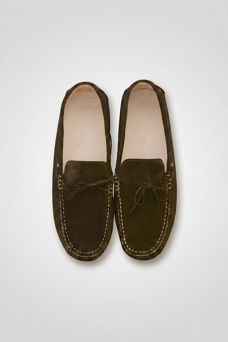 Haki %100 Deri Loafer Ayakkabı - 3