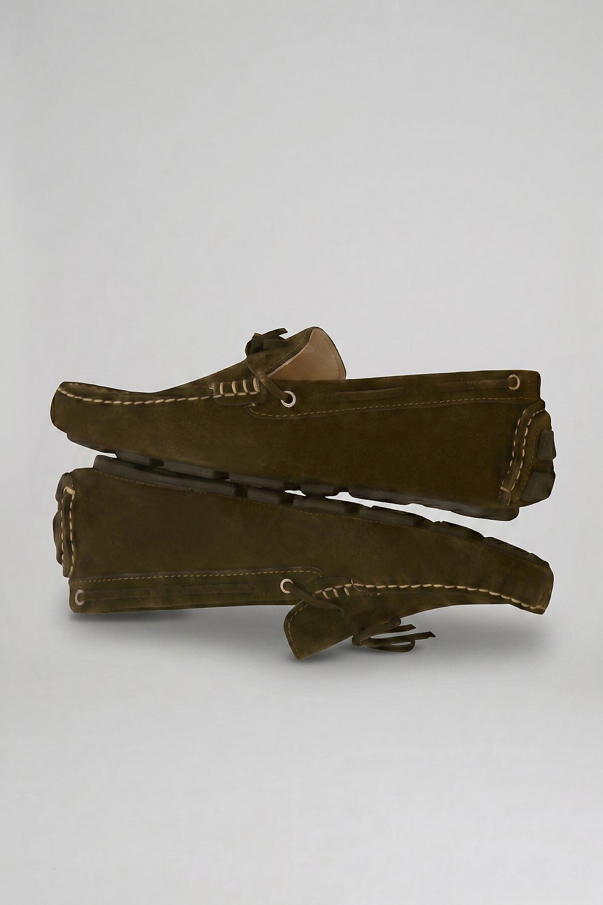 Haki %100 Deri Loafer Ayakkabı - 2
