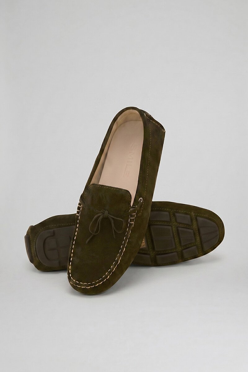 Haki %100 Deri Loafer Ayakkabı