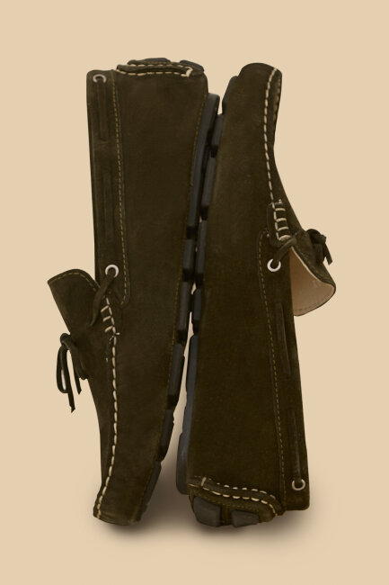 Haki %100 Deri Loafer Ayakkabı - 3