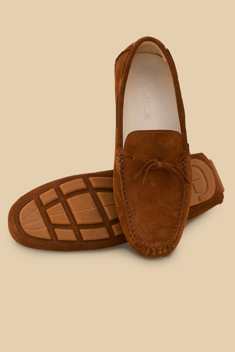Tütün %100 Deri Loafer Ayakkabı