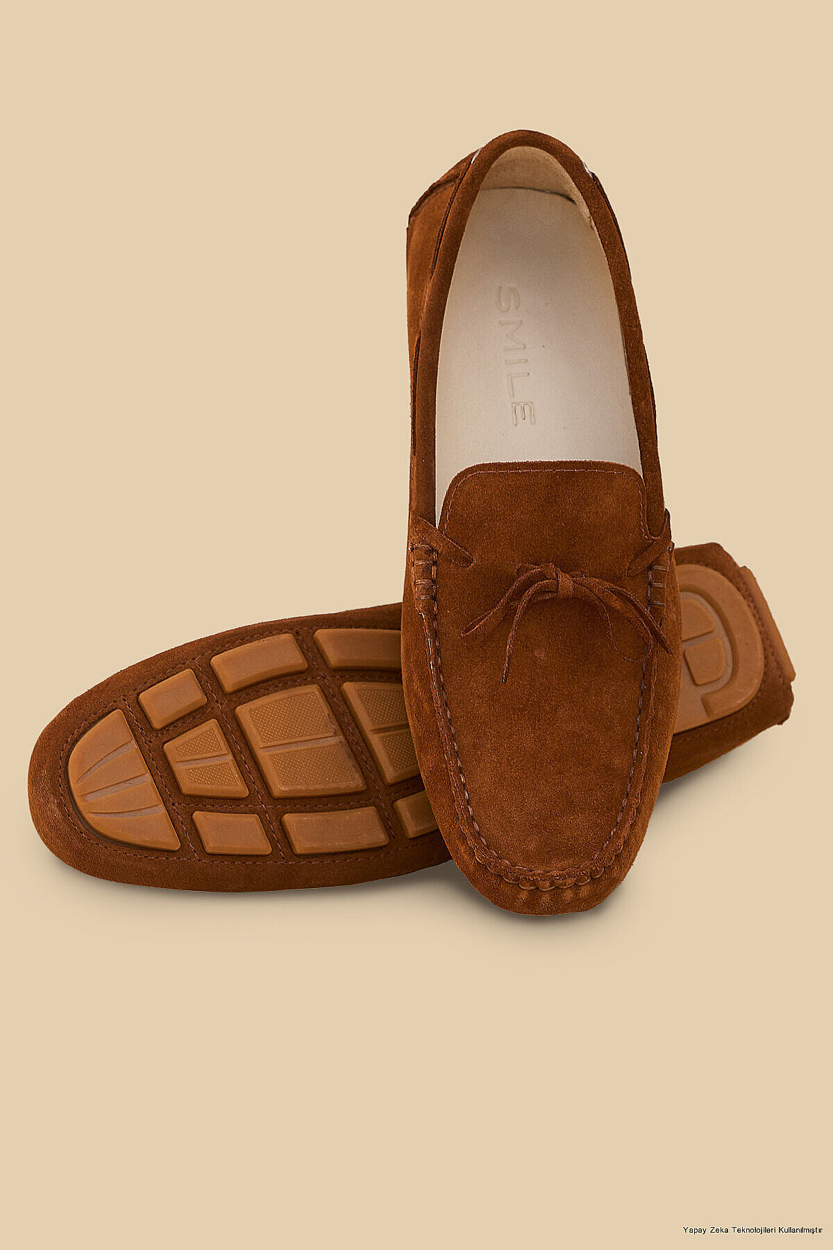 Tütün %100 Deri Loafer Ayakkabı - 1