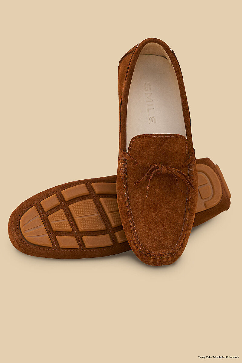 Tütün %100 Deri Loafer Ayakkabı