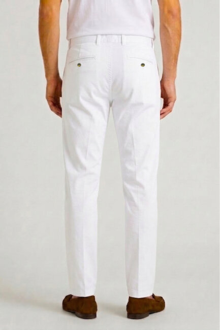 Beyaz Pamuklu Pantolon - 5