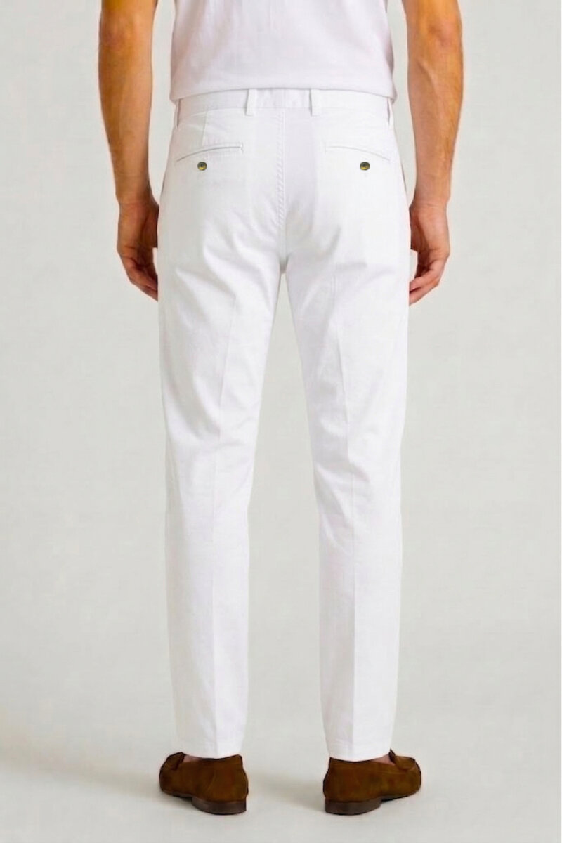 Beyaz Pamuklu Pantolon - 5