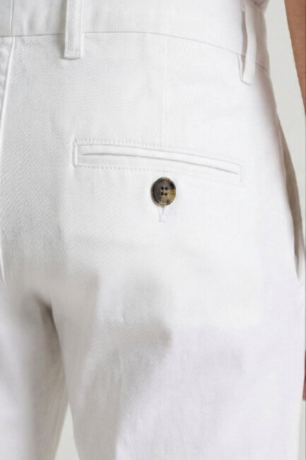Beyaz Pamuklu Pantolon - 4
