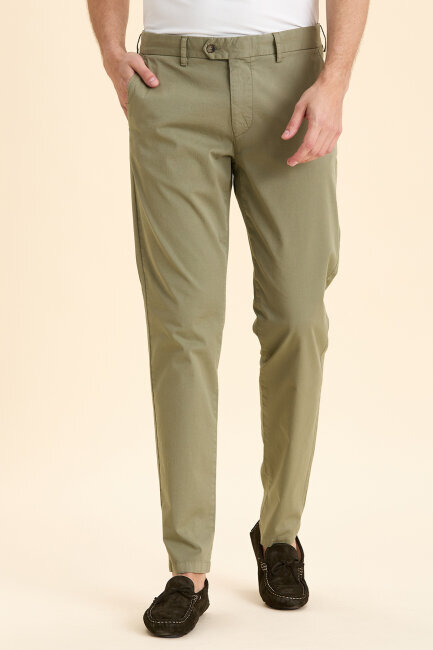 Haki Pamuklu Pantolon - 3