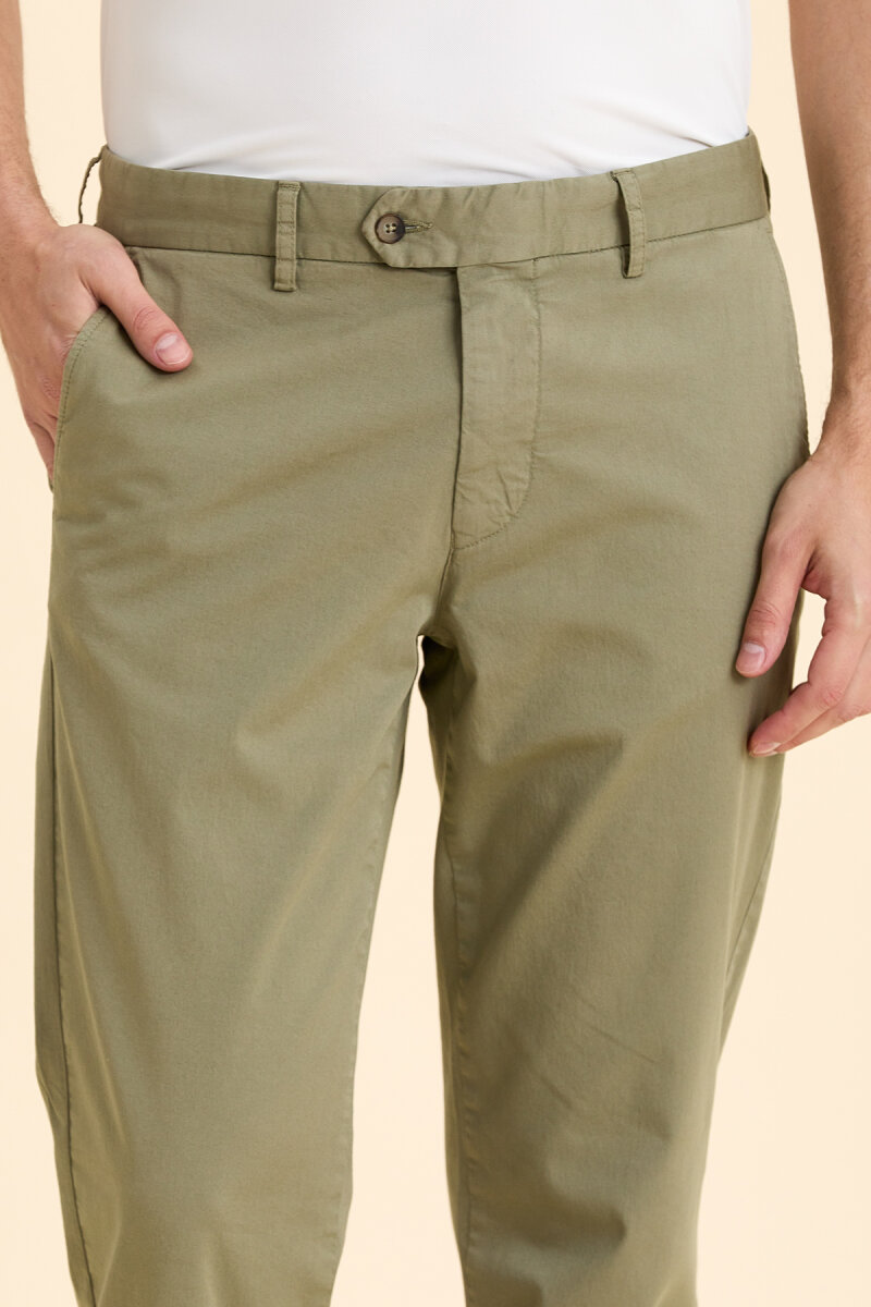 Haki Pamuklu Pantolon - 4