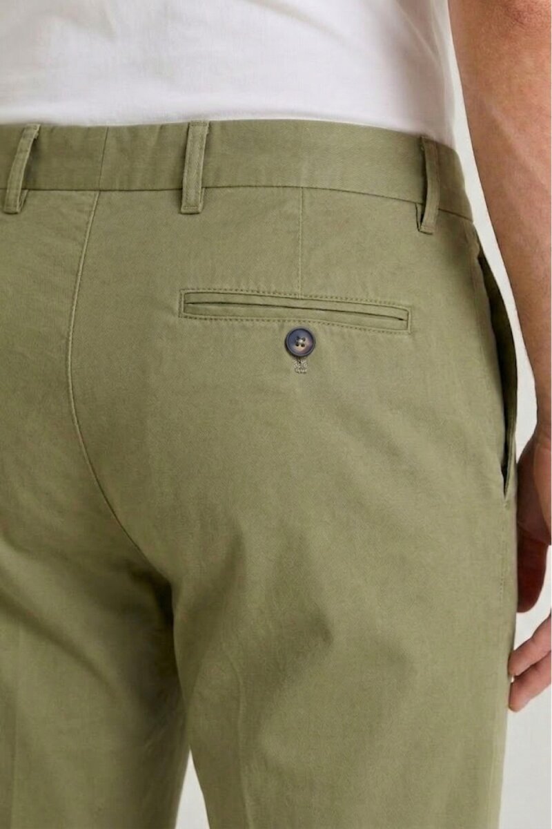 Haki Pamuklu Pantolon - 4