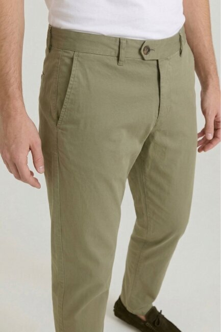 Haki Pamuklu Pantolon - 3