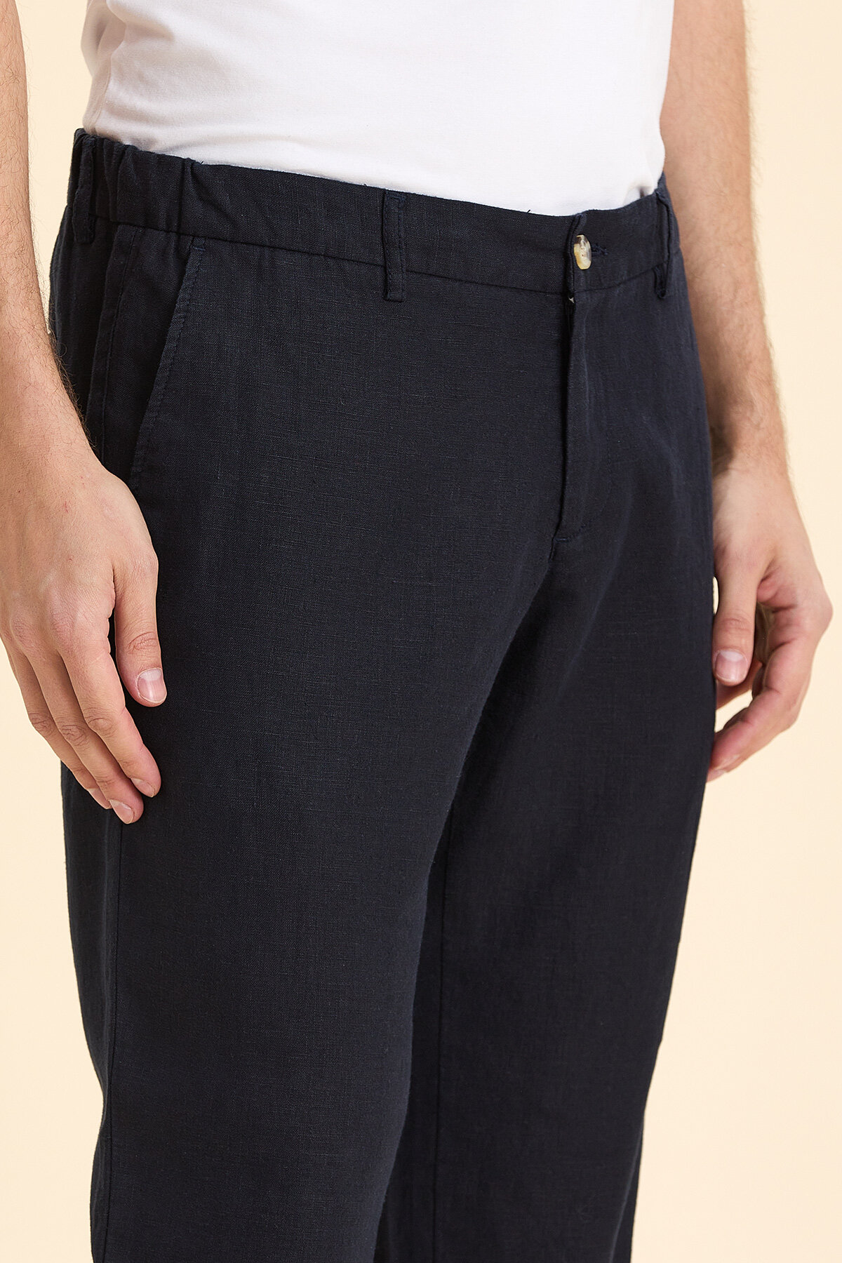 Lacivert Pamuklu Pantolon - 4