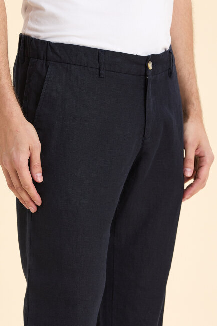 Lacivert Pamuklu Pantolon - 4