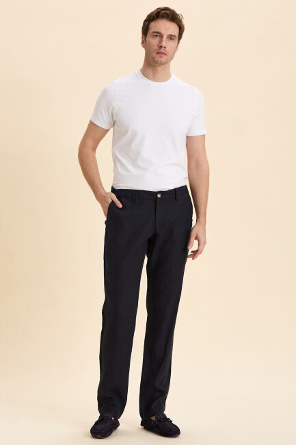 Lacivert Pamuklu Pantolon - 5