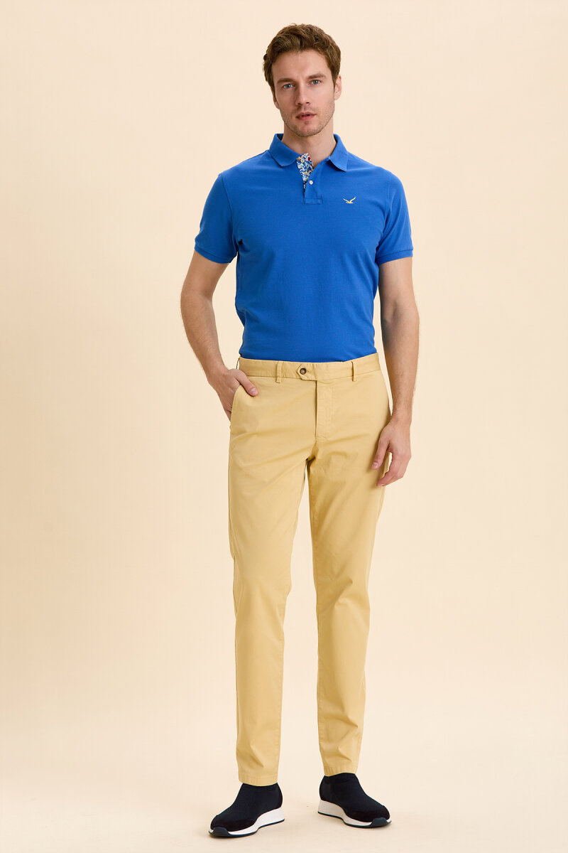 Sarı Pamuklu Pantolon - 4