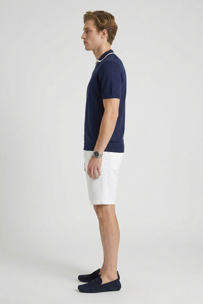 Navy Blue Polo Jersey - 4