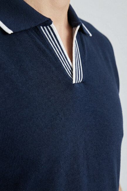 Navy Blue Polo Jersey - 3