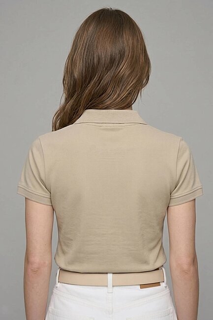 Camel %100 Pamuk Polo Tişört - 4