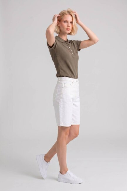 Kahverengi %100 Pamuk Polo Tişört (1)