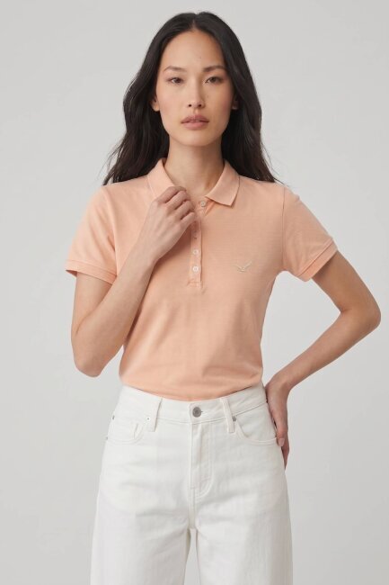 Turuncu %100 Pamuk Polo Tişört