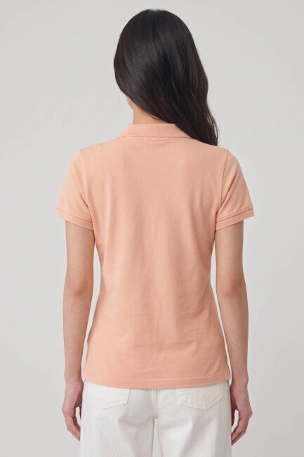 Turuncu %100 Pamuk Polo Tişört - 5