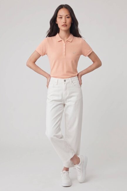 Turuncu %100 Pamuk Polo Tişört (1)