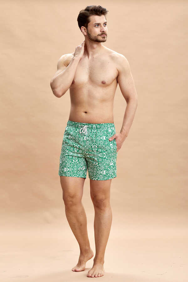 Green Swim Shorts - 1