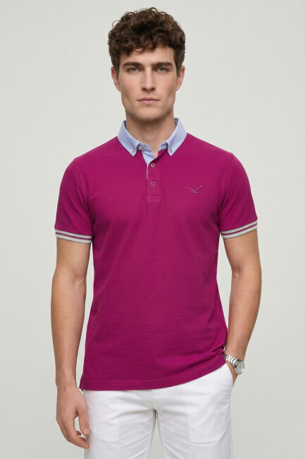 Pink 100% Cotton Polo Shirt 
