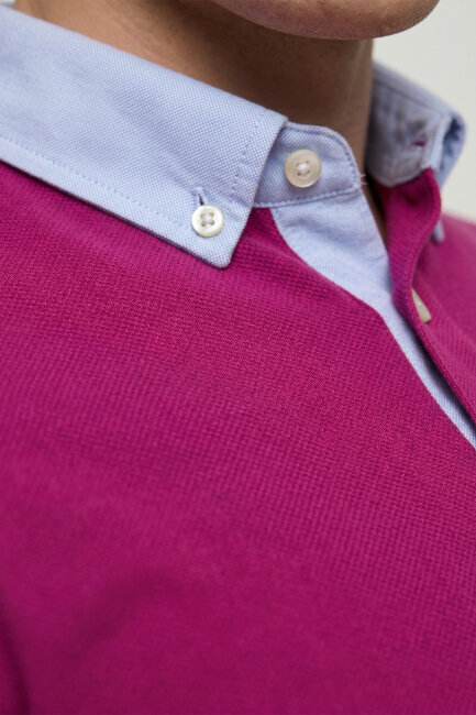 Pink 100% Cotton Polo Shirt - 3