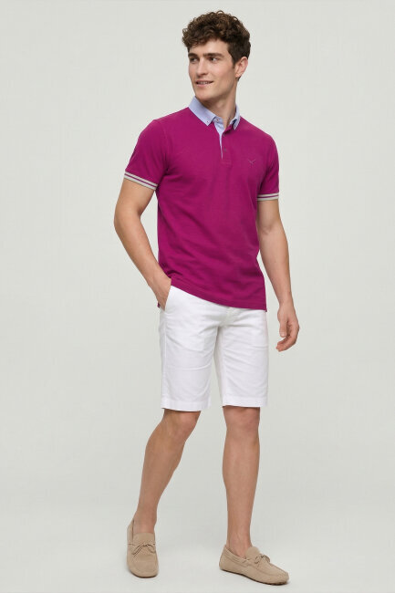 Pink 100% Cotton Polo Shirt - 2