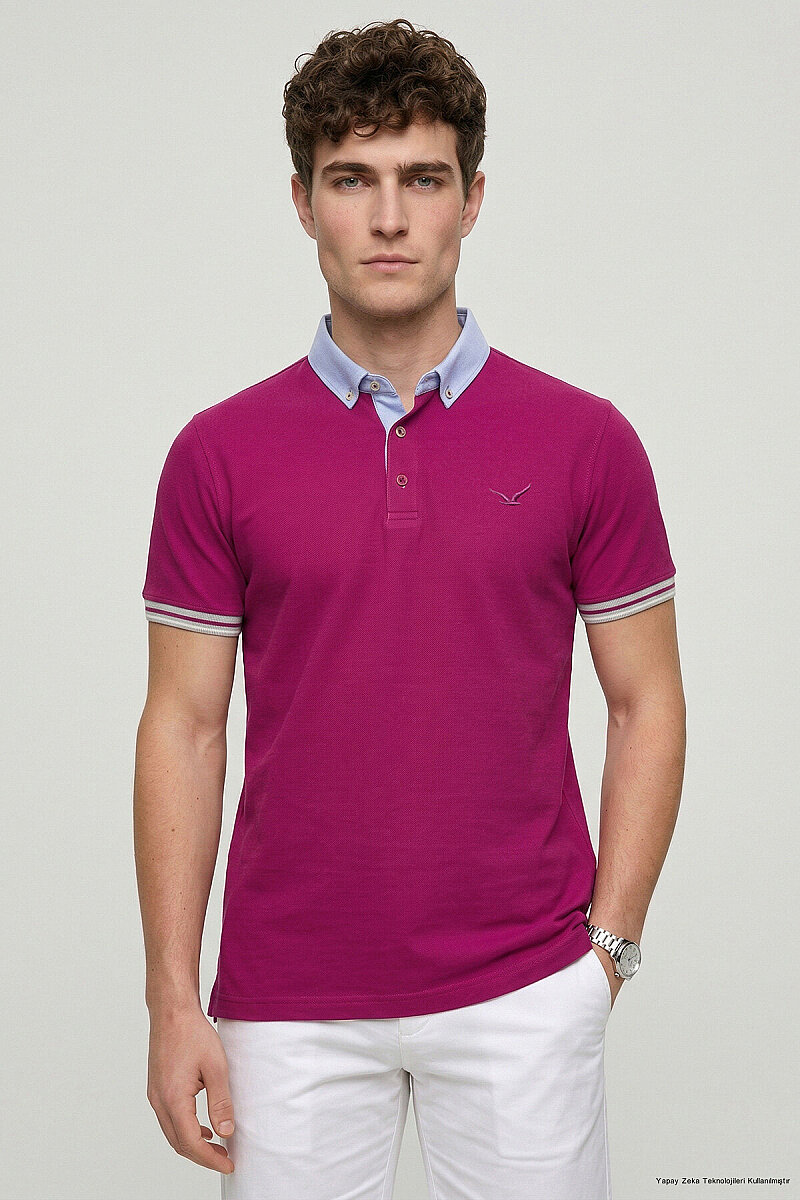 Pink 100% Cotton Polo Shirt