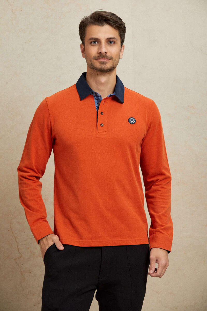 Orange 100% Cotton Sweatshirt - 4