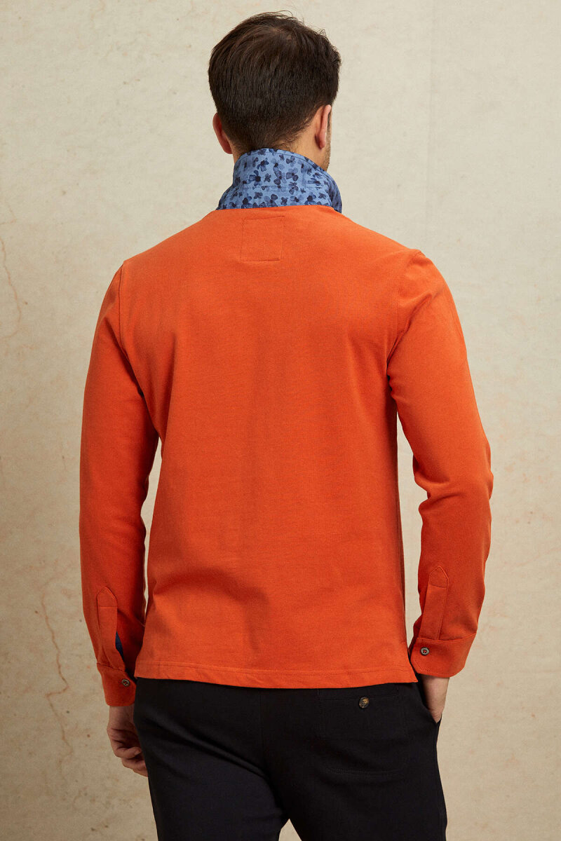 Orange 100% Cotton Sweatshirt - 7