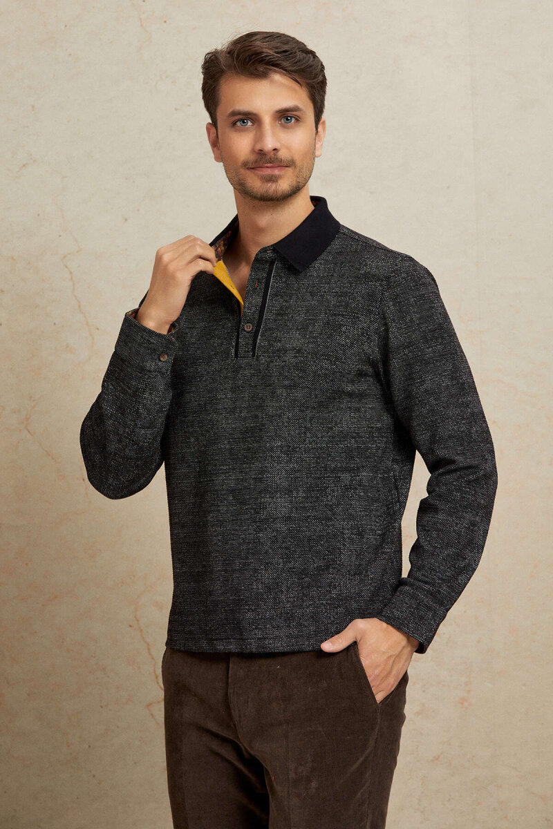 Black Polo Sweatshirt - 5