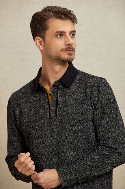 Black Polo Sweatshirt - 6