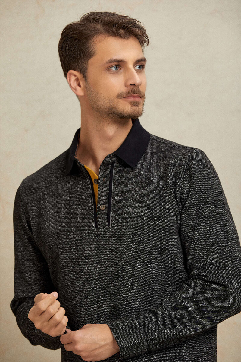 Black Polo Sweatshirt - 6