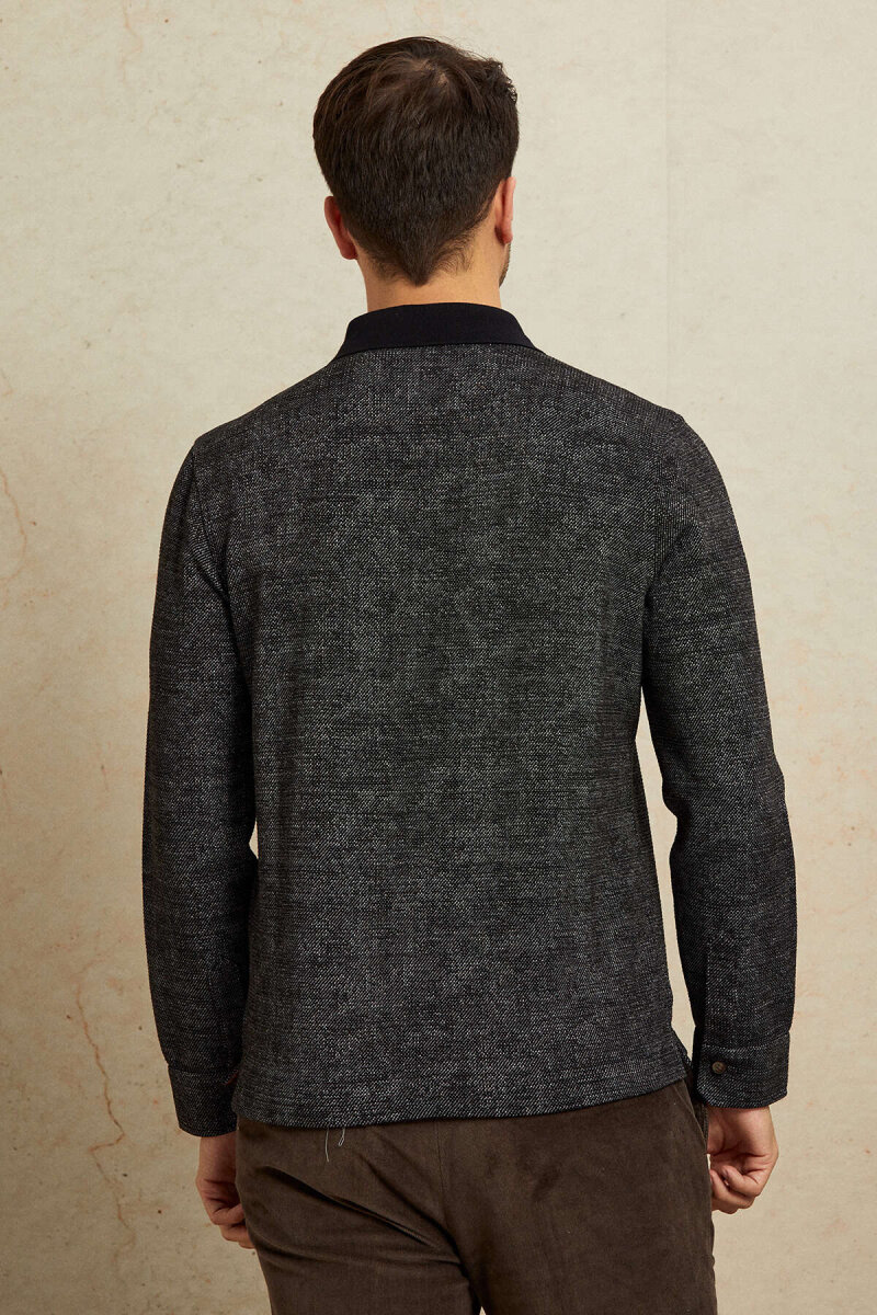 Black Polo Sweatshirt - 7