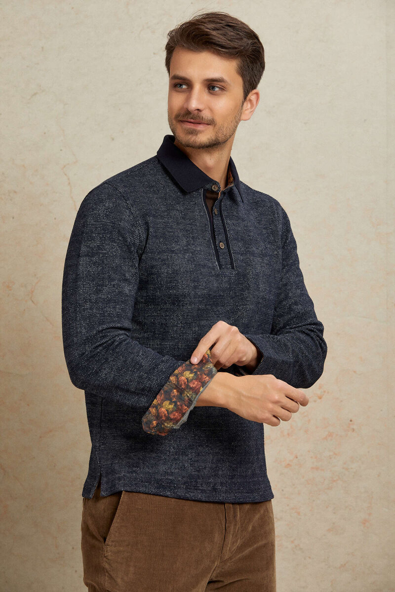 Navy Polo Sweatshirt (1)