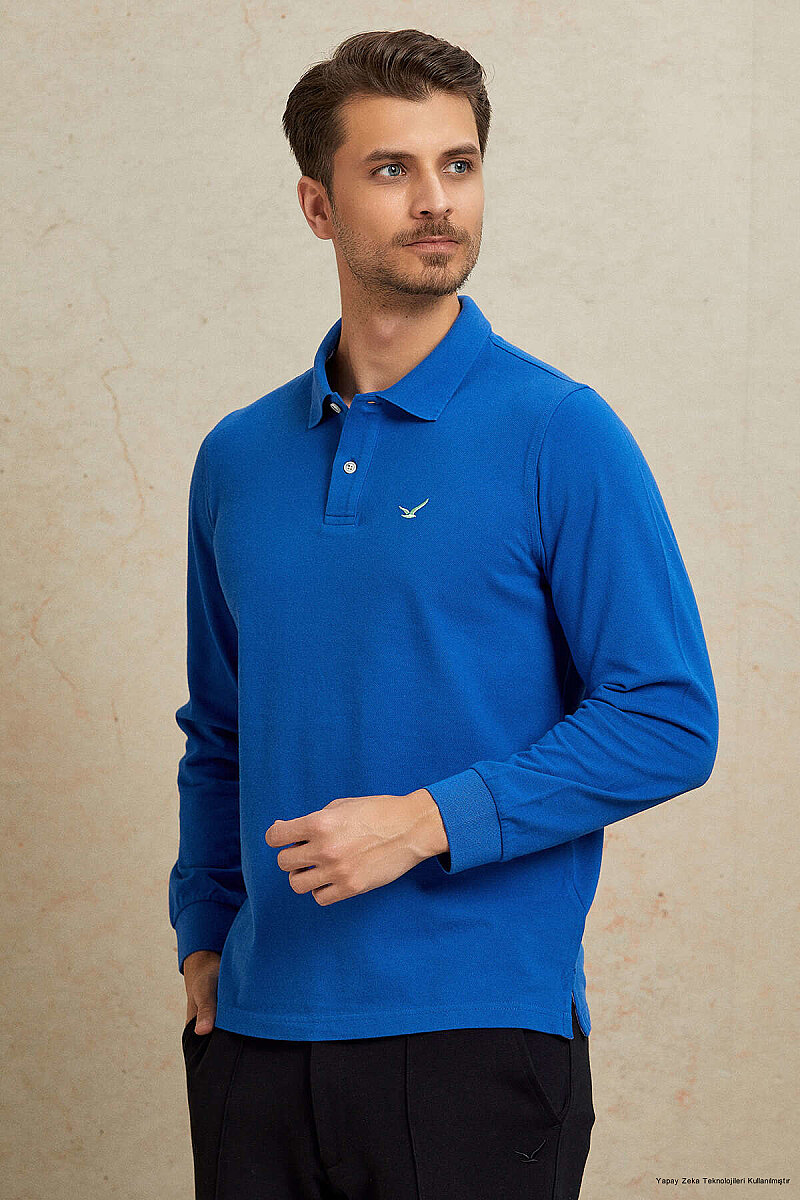 Sax 100% Cotton Polo Sweatshirt