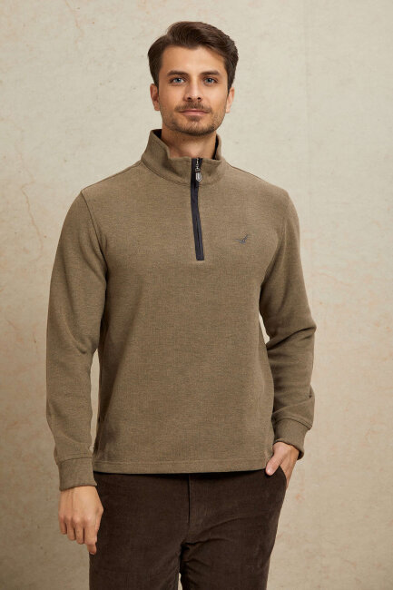 Bej Pamuklu Sweatshirt - 6