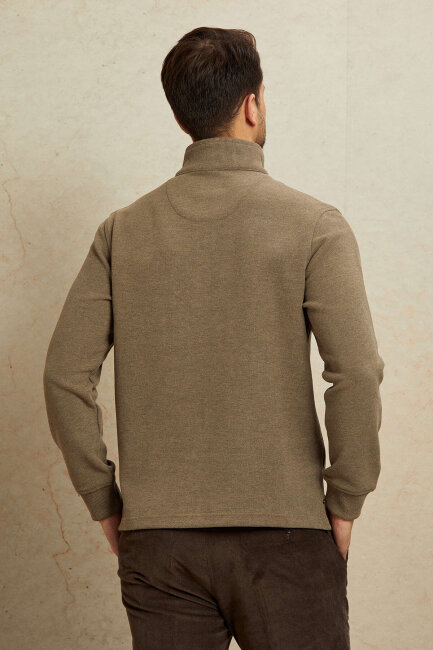 Bej Pamuklu Sweatshirt - 7