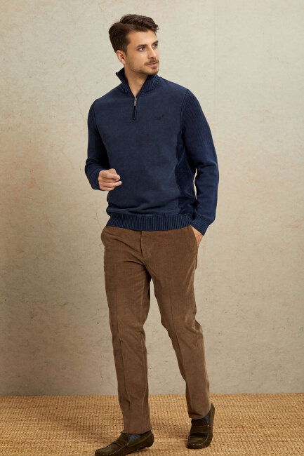 Indigo Pamuklu Sweatshirt - 8